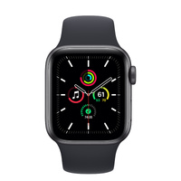 Apple Watch SE 1st Gen(Cellular) 44mm Grey AL Case Black Band - Good (Refurbished)
