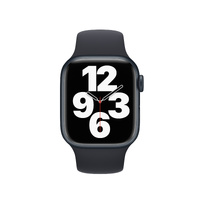 Apple Watch Series 7 (Cellular) 45mm Midnight AL Case Black Band - Excellent